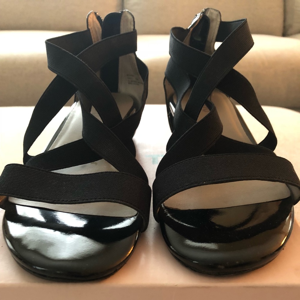 Me Too sandals with elastic.  Size 8.
